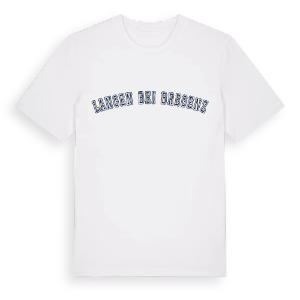 Langen bei Bregenz college t-shirt – ekologisk bomull t-shirt från Pinshirt