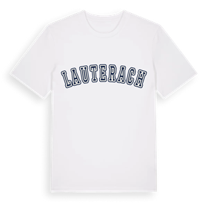Lauterach college t-shirt – ekologisk bomull t-shirt från Pinshirt
