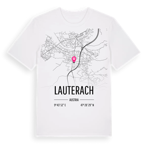 Lauterach karta t-shirt – ekologisk bomull t-shirt från Pinshirt