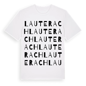 Lauterach ordlek t-shirt – ekologisk bomull t-shirt från Pinshirt