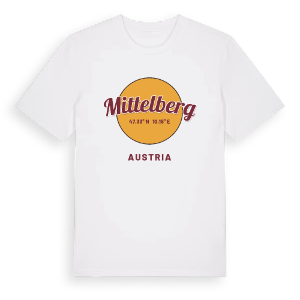 Mittelberg cirkel t-shirt – ekologisk bomull t-shirt från Pinshirt