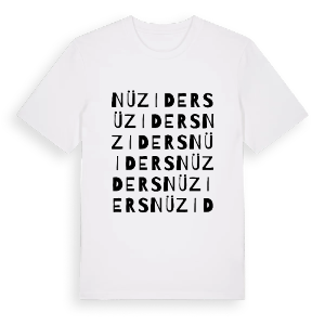 Nüziders ordlek t-shirt – ekologisk bomull t-shirt från Pinshirt
