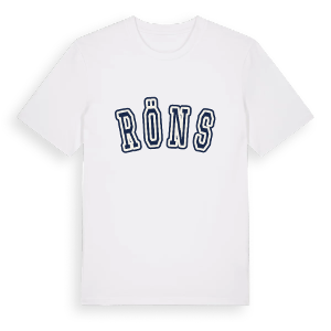 Röns college t-shirt – ekologisk bomull t-shirt från Pinshirt