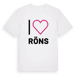 Jag älskar Röns t-shirt stort tryck – ekologisk bomull t-shirt från Pinshirt