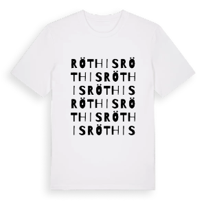 Röthis ordlek t-shirt – ekologisk bomull t-shirt från Pinshirt