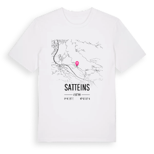 Satteins karta t-shirt – ekologisk bomull t-shirt från Pinshirt