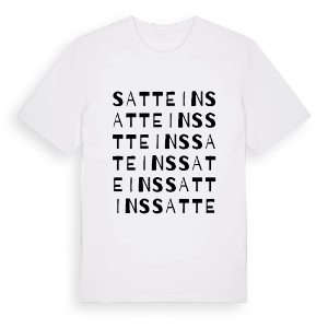 Satteins ordlek t-shirt – ekologisk bomull t-shirt från Pinshirt