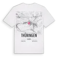 Thüringen karta t-shirt
