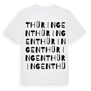 Thüringen ordlek t-shirt – ekologisk bomull t-shirt från Pinshirt