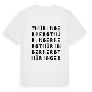 Thüringerberg ordlek t-shirt – ekologisk bomull t-shirt från Pinshirt