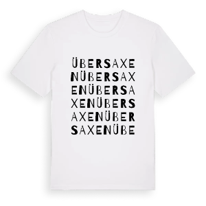 Übersaxen ordlek t-shirt – ekologisk bomull t-shirt från Pinshirt