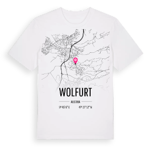 Wolfurt karta t-shirt – ekologisk bomull t-shirt från Pinshirt