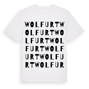 Wolfurt ordlek t-shirt – ekologisk bomull t-shirt från Pinshirt