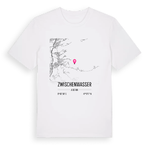 Zwischenwasser karta t-shirt – ekologisk bomull t-shirt från Pinshirt