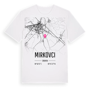 Mirkovci karta t-shirt – ekologisk bomull t-shirt från Pinshirt