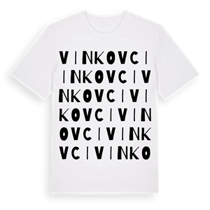 Vinkovci ordlek t-shirt – ekologisk bomull t-shirt från Pinshirt