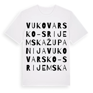 Vukovarsko-srijemska županija ordlek t-shirt – ekologisk bomull t-shirt från Pinshirt