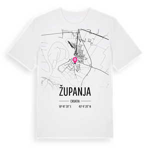 Županja karta t-shirt – ekologisk bomull t-shirt från Pinshirt