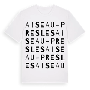 Aiseau-Presles ordlek t-shirt – ekologisk bomull t-shirt från Pinshirt