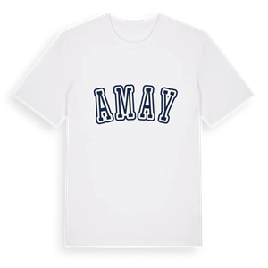 Amay college t-shirt – ekologisk bomull t-shirt från Pinshirt