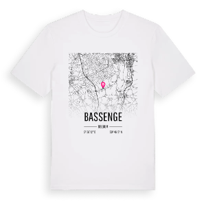 Bassenge karta t-shirt – ekologisk bomull t-shirt från Pinshirt