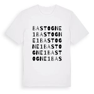 Bastogne 1 ordlek t-shirt – ekologisk bomull t-shirt från Pinshirt