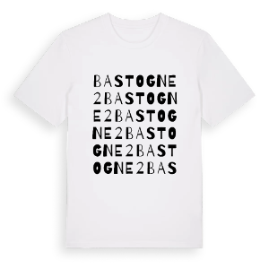 Bastogne 2 ordlek t-shirt – ekologisk bomull t-shirt från Pinshirt