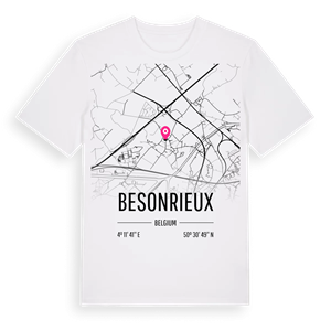 Besonrieux karta t-shirt – ekologisk bomull t-shirt från Pinshirt
