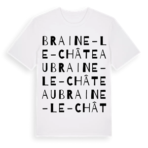 Braine-le-Château ordlek t-shirt – ekologisk bomull t-shirt från Pinshirt