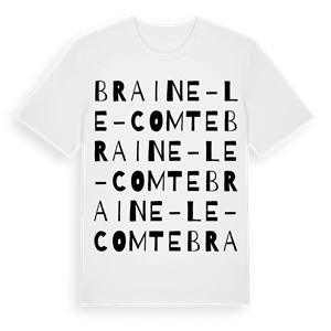 Braine-le-Comte ordlek t-shirt – ekologisk bomull t-shirt från Pinshirt