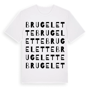 Brugelette ordlek t-shirt – ekologisk bomull t-shirt från Pinshirt