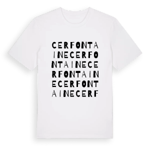 Cerfontaine ordlek t-shirt – ekologisk bomull t-shirt från Pinshirt