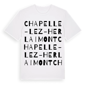 Chapelle-lez-Herlaimont ordlek t-shirt – ekologisk bomull t-shirt från Pinshirt