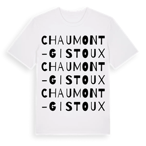 Chaumont-Gistoux ordlek t-shirt – ekologisk bomull t-shirt från Pinshirt