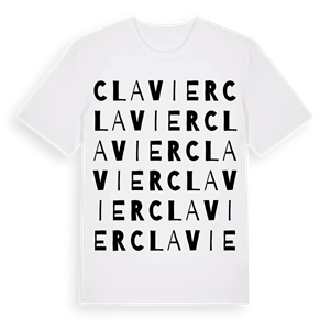 Clavier ordlek t-shirt – ekologisk bomull t-shirt från Pinshirt