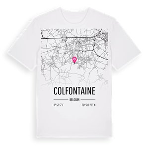 Colfontaine karta t-shirt – ekologisk bomull t-shirt från Pinshirt