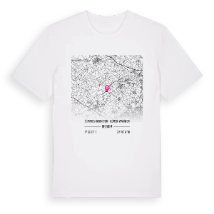 Comines-Warneton - Komen-Waasten karta t-shirt – ekologisk bomull t-shirt från Pinshirt