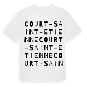 Court-Saint-Etienne ordlek t-shirt – ekologisk bomull t-shirt från Pinshirt