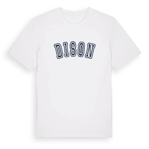 Dison college t-shirt – ekologisk bomull t-shirt från Pinshirt