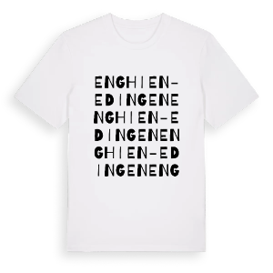 Enghien - Edingen ordlek t-shirt – ekologisk bomull t-shirt från Pinshirt