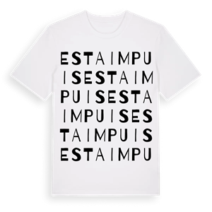 Estaimpuis ordlek t-shirt – ekologisk bomull t-shirt från Pinshirt