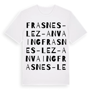 Frasnes-lez-Anvaing ordlek t-shirt – ekologisk bomull t-shirt från Pinshirt