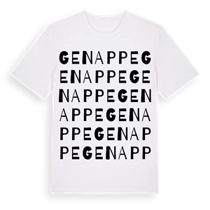 Genappe ordlek t-shirt – ekologisk bomull t-shirt från Pinshirt