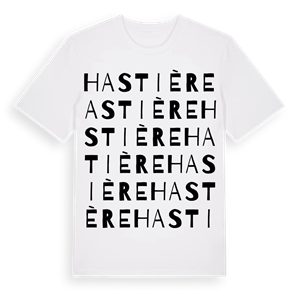 Hastière ordlek t-shirt – ekologisk bomull t-shirt från Pinshirt