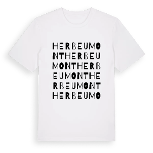 Herbeumont ordlek t-shirt – ekologisk bomull t-shirt från Pinshirt