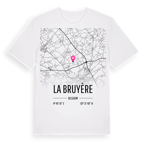 La Bruyère karta t-shirt – ekologisk bomull t-shirt från Pinshirt