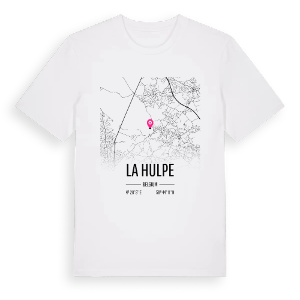 La Hulpe karta t-shirt – ekologisk bomull t-shirt från Pinshirt