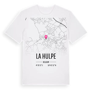 La Hulpe karta t-shirt – ekologisk bomull t-shirt från Pinshirt