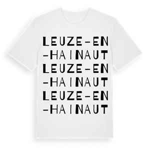 Leuze-en-Hainaut ordlek t-shirt – ekologisk bomull t-shirt från Pinshirt