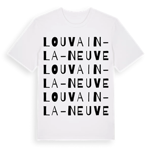 Louvain-la-Neuve ordlek t-shirt – ekologisk bomull t-shirt från Pinshirt